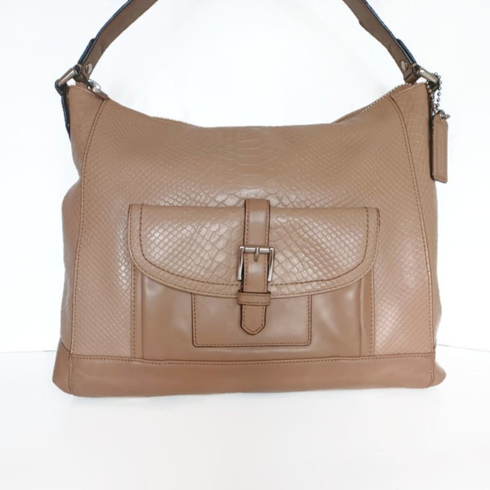 Coach Python Embossed Leather Bag - image 1
